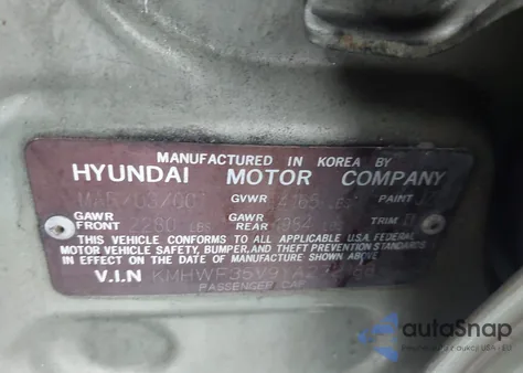 2000 Hyundai Sonata Gls из США, поврежденный, VIN KMHWF35V9YA272188